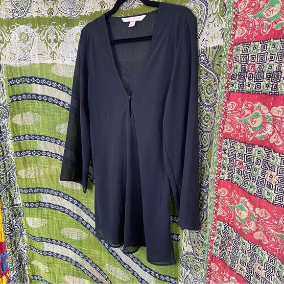 Vintage 90's Victoria's Secret Black Sheer Tunic Top Size Small - Picture 6 of 14